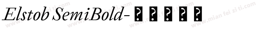 Elstob SemiBold字体转换